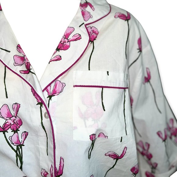 NWT - Womens Cotton Traditional Pyjama Set Floral Print - Picture 4 of 5
